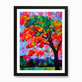 Cottonwood Tree Cubist Art Print