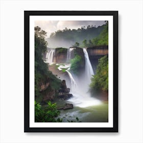 Anisakan Falls, Myanmar Realistic Photograph (3) Art Print