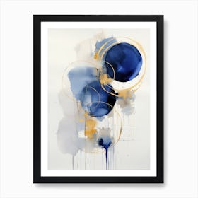 Blue And Gold 2 Art Print