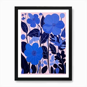 Blue Flower Illustration Veronica 3 Art Print