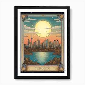 Toronto, Canada, Tarot Card Travel  Line Art 4 Art Print