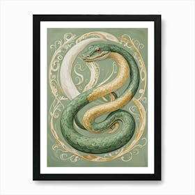 Snake In A Shape Art Print