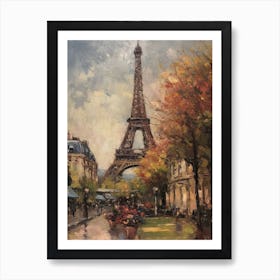 Eiffel Tower Paris France Pissarro Style 11 Art Print