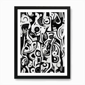 Complexity Abstract Black And White 2 Art Print