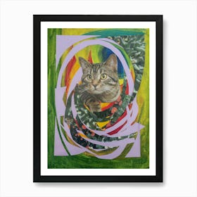 Modern Art of Nature, Curiosity Kill The Cat Art Print