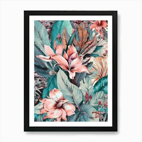 Flowers nature botanical art 4 Art Print