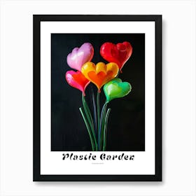 Bright Inflatable Flowers Poster Bleeding Heart 1 Art Print