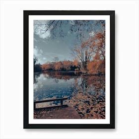 Autumn Fall Relaxing Lake Art Print