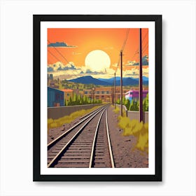 Spokane Washington Retro Pop Art 2 Art Print