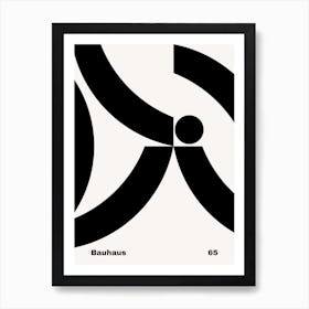 Geometric Bauhaus Poster B&W 65 Art Print