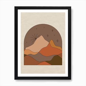 Night Time Desert Art Print