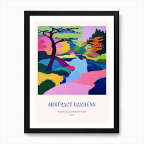 Colourful Gardens Shinjuku Gyoen National Gardens Japan 1 Blue Poster Art Print