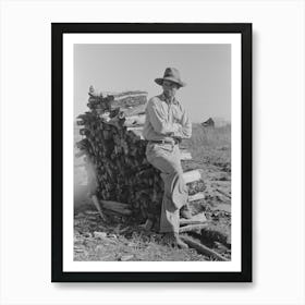 Farmer Standing By Wood Pine, Transylvania Project, Louisiana By Russell Lee Art Print