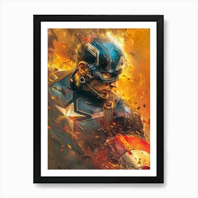 Captain America 07 Art Print