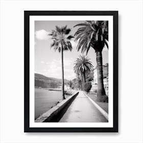 Santa Margherita Ligure, Italy, Black And White Photography 3 Art Print