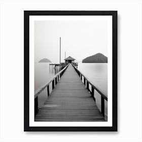 Langkawi, Malaysia, Black And White Old Photo 2 Art Print
