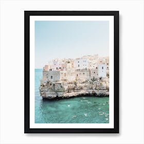 Buildings Along Sea Art Print