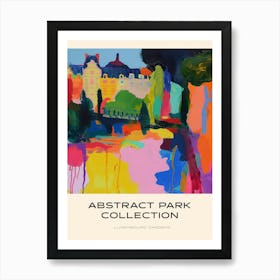 Abstract Park Collection Poster Luxembourg Gardens Paris 2 Art Print