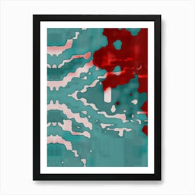 Blood Splatter Art Print