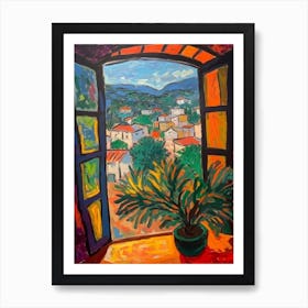 Window Athens Greece In The Style Of Matisse 3 Art Print