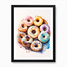 A Buffet Of Donuts Cute Neon 2 Art Print