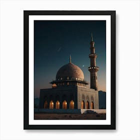 Islamic Mosque At Dusk Art Print