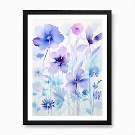 Watercolor Flowers 2 Art Print