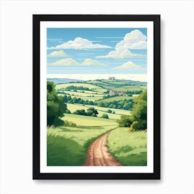 Cotswold Way England 2 Vintage Travel Illustration Art Print