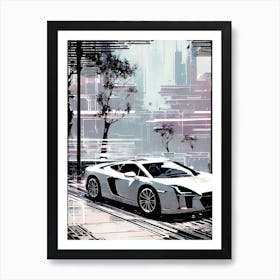 Futuristic Sports Car 1 Art Print