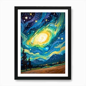 Starry Night Sky 6 Art Print