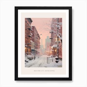 Dreamy Winter Painting Poster New York City Usa 1 Art Print