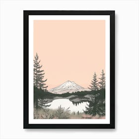 Mount Diablo Usa Color Line Drawing (8) Art Print