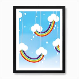 Rainbows And Clouds Art Print