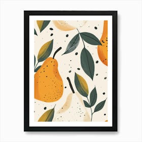 Pears Close Up Illustration 5 Art Print