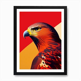 Red Tailed Hawk Pop Matisse 2 Bird Art Print