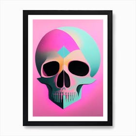 Skull With Celestial 1 Themes Pink Paul Klee Art Print