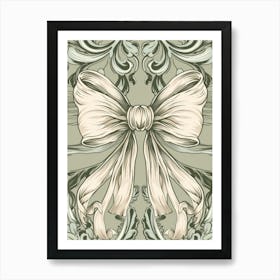 Coquette In Sage 1 Pattern Art Print