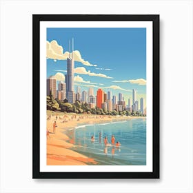 Great Barrier Reef, Australia, Flat Illustration 3 Art Print