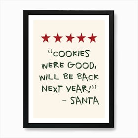 Santa Christmas Rating Poster