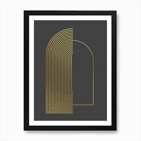 Abstract Golden Arches Art Print