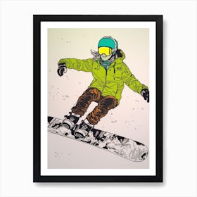 Snowboarding Pop Art 4 Art Print