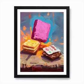 Smores Oil Painting 1 Art Print