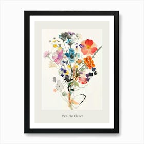 Prairie Clover 2 Collage Flower Bouquet Poster Art Print