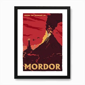 Fictional Travel - Mordor Art Print