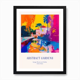 Colourful Gardens Vizcaya Museum And Gardens Usa 1 Blue Poster Art Print