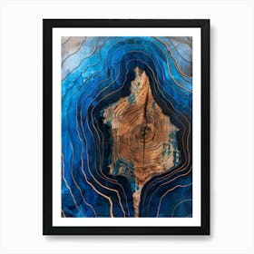 'Blue Wave' 11 Art Print