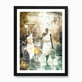 African Ethnic Tribal Illustration Art 18 Art Print