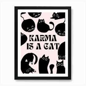 Karma Is A Cat Pattern Taylor Swift Art Print