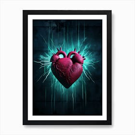 Abstract Heart Art Print