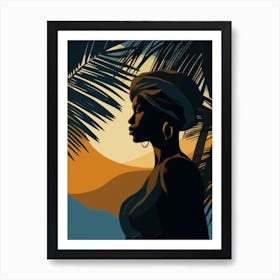 African Woman Silhouette 2 Art Print